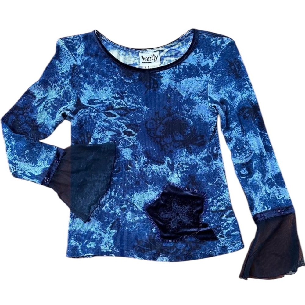 Vanity blue y2k top
